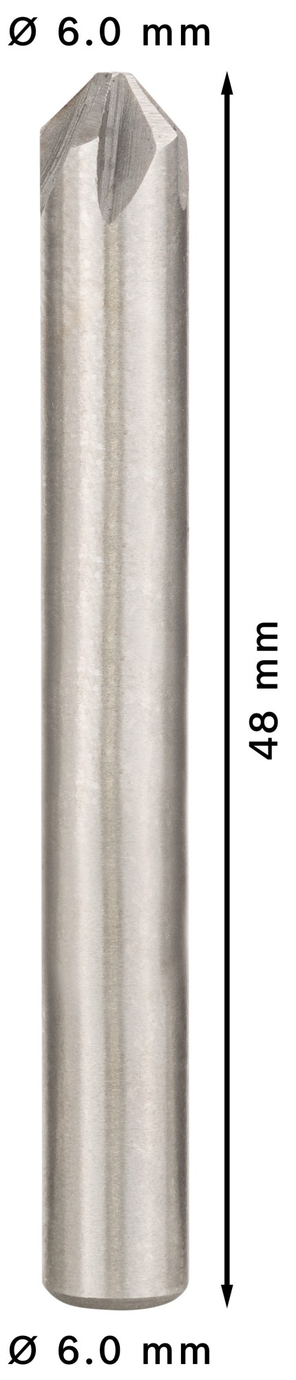 Broca avellanadora PRO Steel HSS, 6 x 48 mm, M3