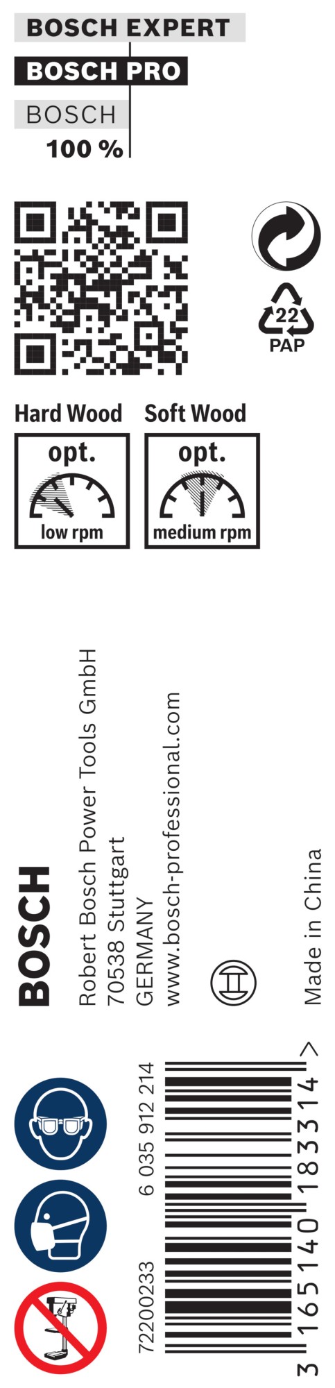 Broca salomónica PRO Wood, 6 x 170 x 235 mm
