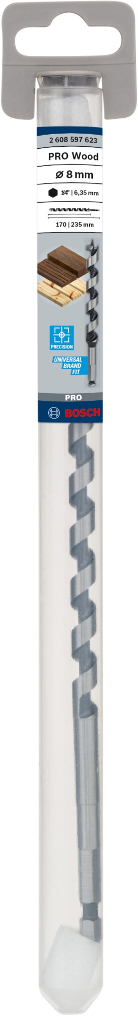 Broca salomónica PRO Wood, 8 x 170 x 235 mm