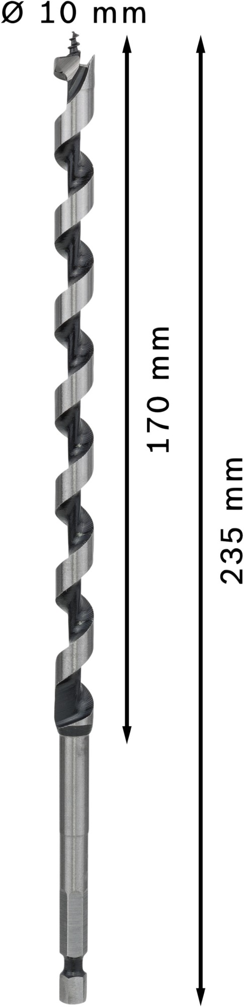 Broca salomónica PRO Wood, 10 x 170 x 235 mm