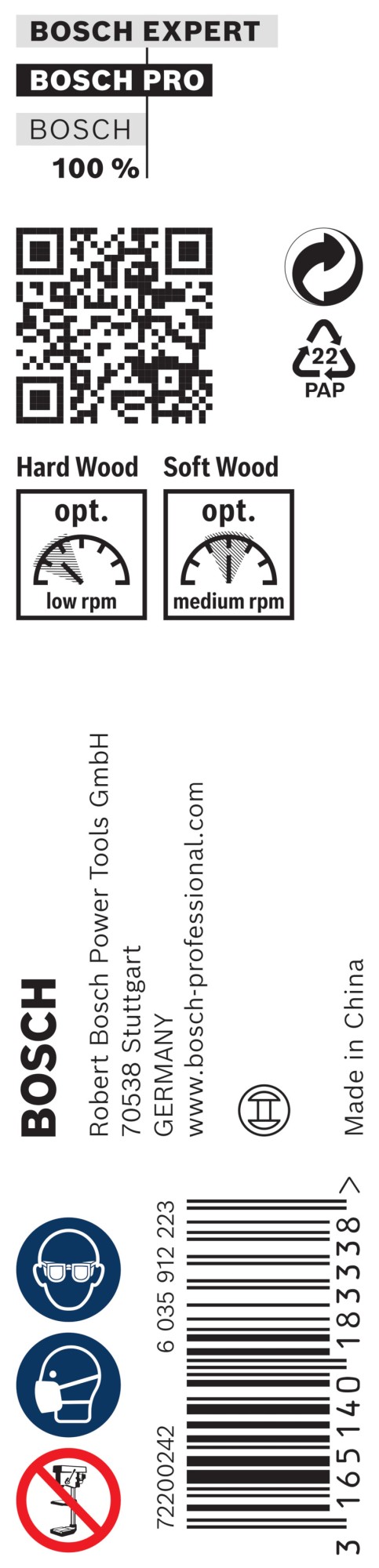 Broca salomónica PRO Wood, 10 x 170 x 235 mm