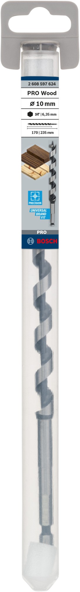 Broca salomónica PRO Wood, 10 x 170 x 235 mm
