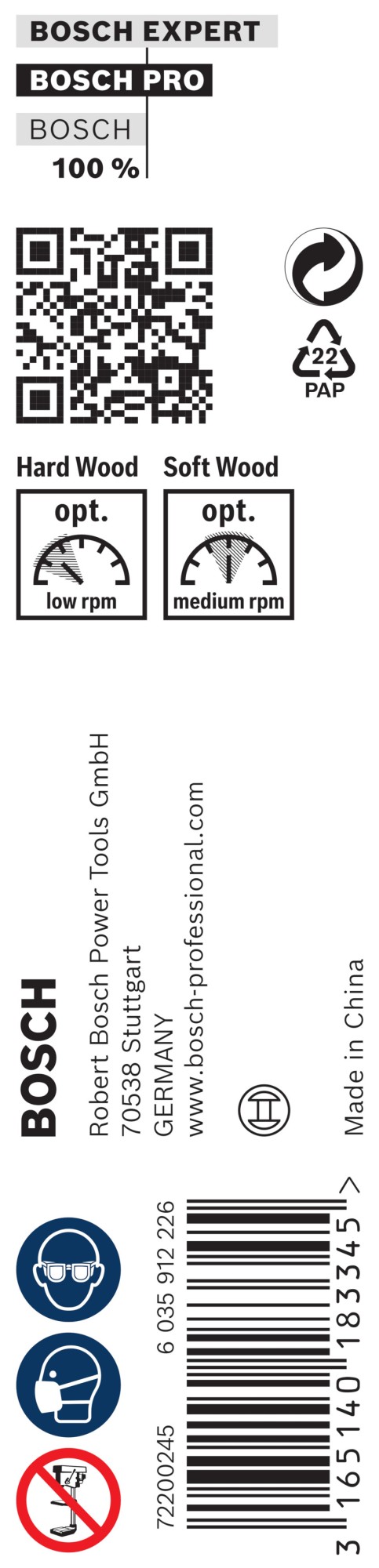 Broca salomónica PRO Wood, 11 x 170 x 235 mm