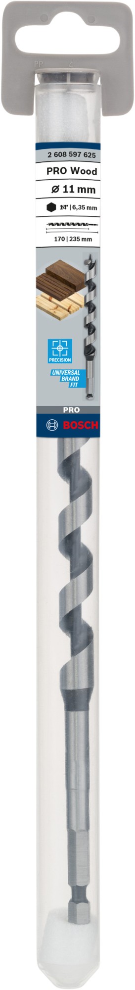 Broca salomónica PRO Wood, 11 x 170 x 235 mm