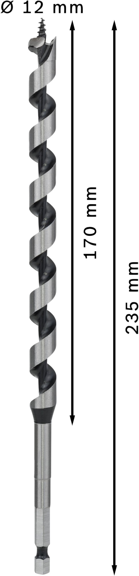 Broca salomónica PRO Wood, 12 x 170 x 235 mm