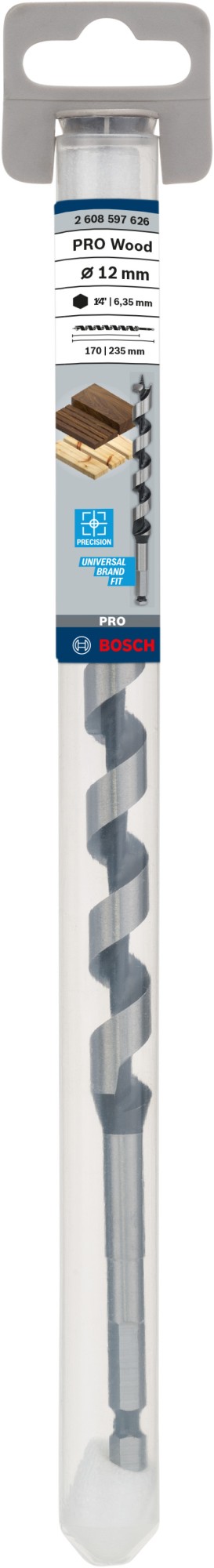 Broca salomónica PRO Wood, 12 x 170 x 235 mm