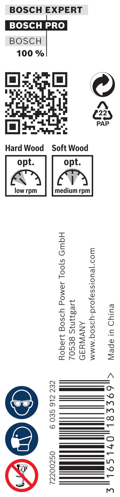 Broca salomónica PRO Wood, 13 x 170 x 235 mm