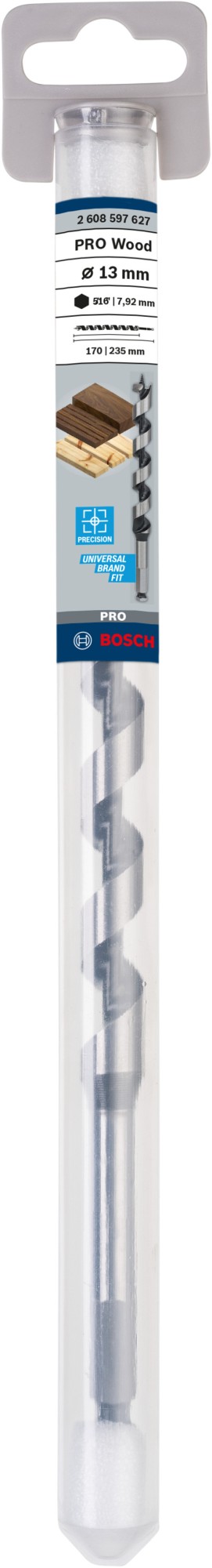 Broca salomónica PRO Wood, 13 x 170 x 235 mm