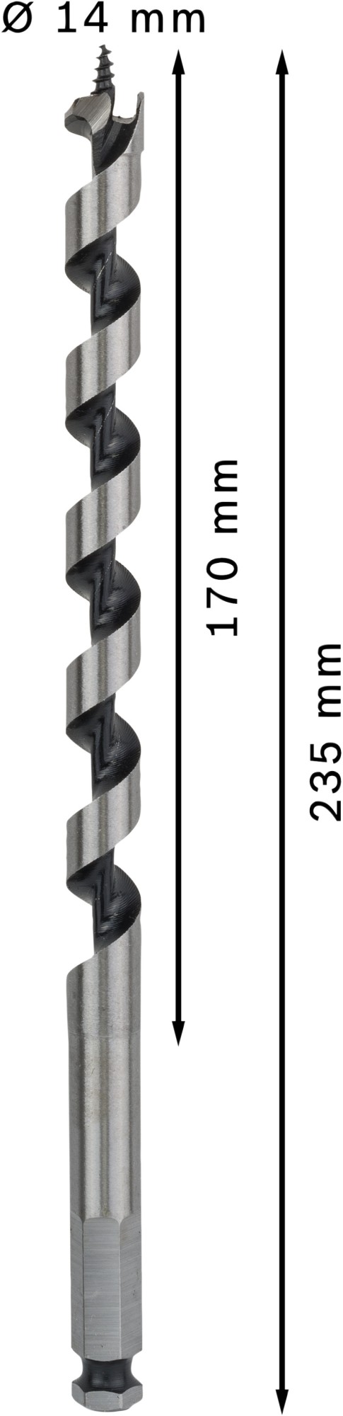 Broca salomónica PRO Wood, 14 x 170 x 235 mm