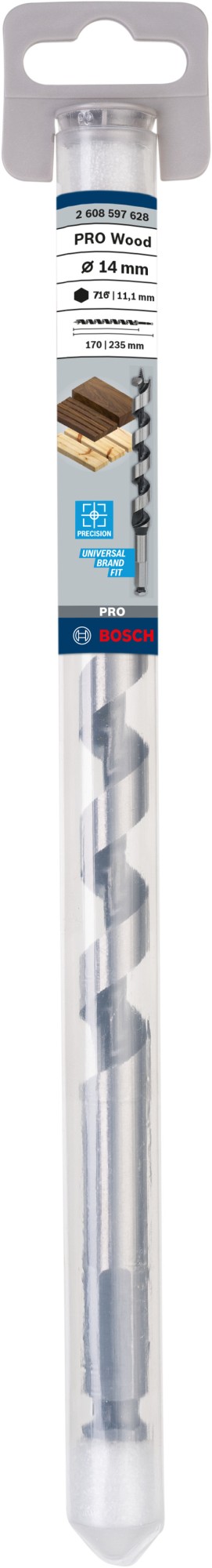 Broca salomónica PRO Wood, 14 x 170 x 235 mm