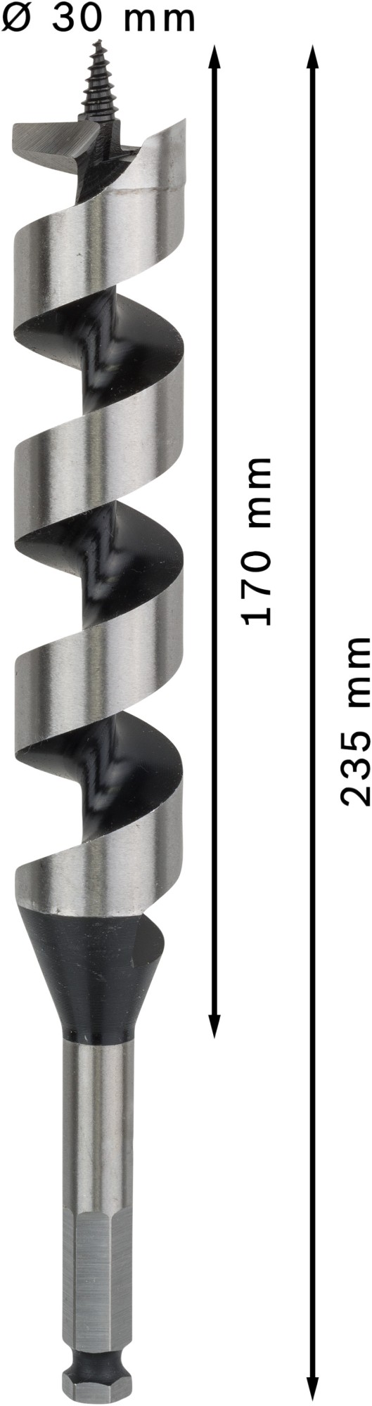 Broca salomónica PRO Wood, 30 x 170 x 235 mm
