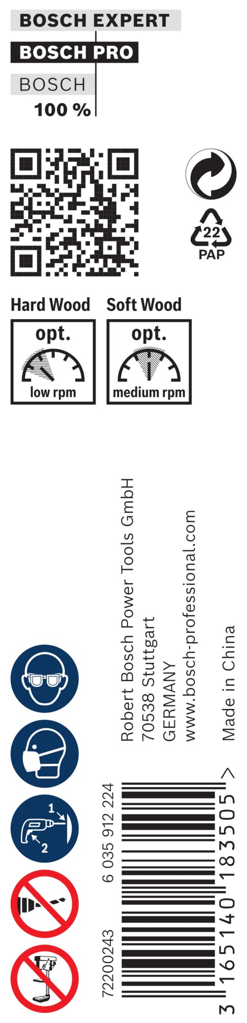 Broca salomónica PRO Wood, 10 x 385 x 450 mm