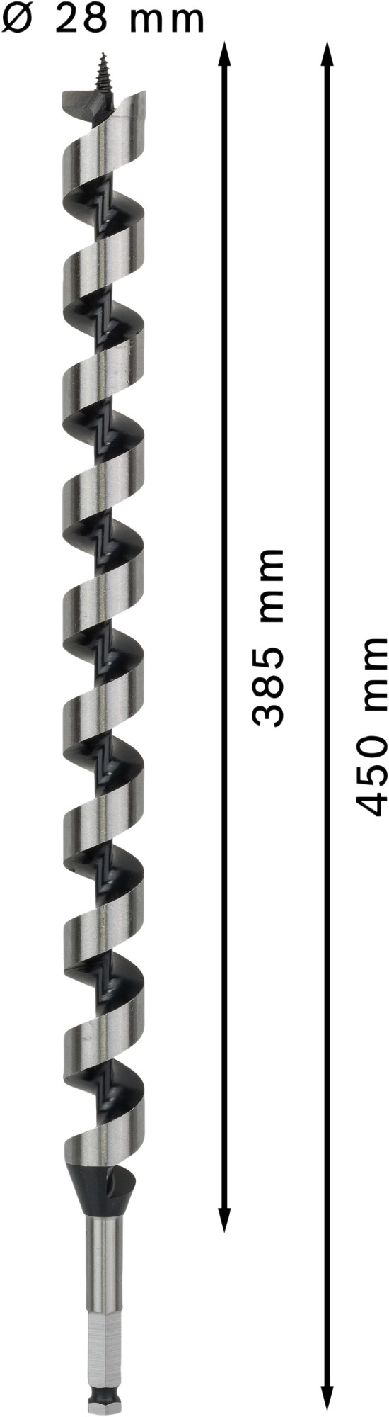 Broca salomónica PRO Wood, 28 x 385 x 450 mm