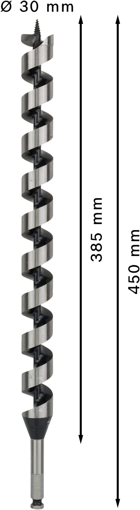 Broca salomónica PRO Wood, 30 x 385 x 450 mm
