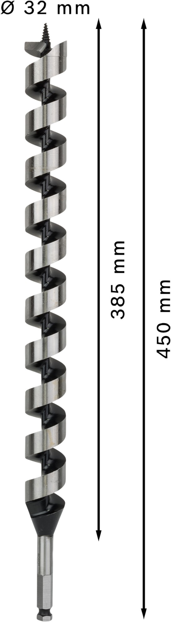 Broca salomónica PRO Wood, 32 x 385 x 450 mm