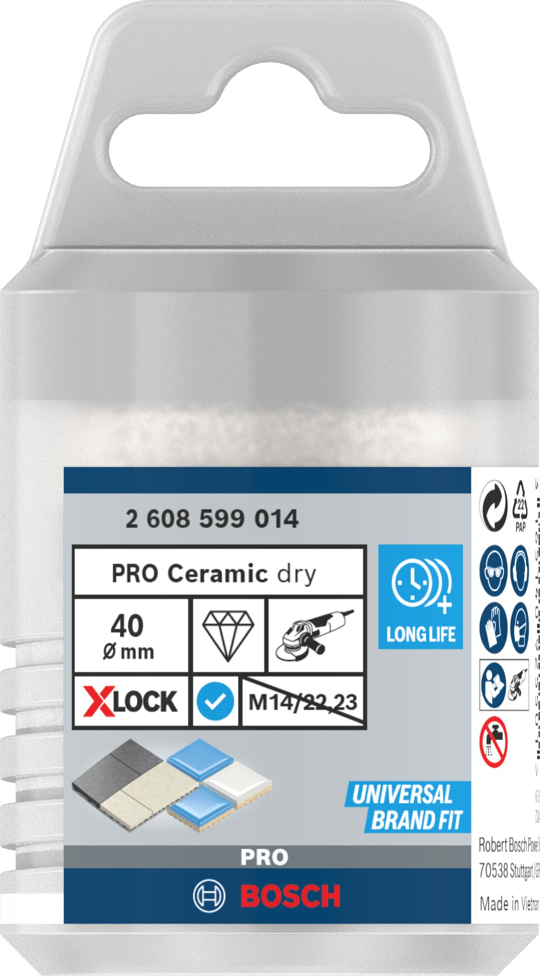 Corona en seco PRO Ceramic dry, 40 x 35 mm, X-Lock