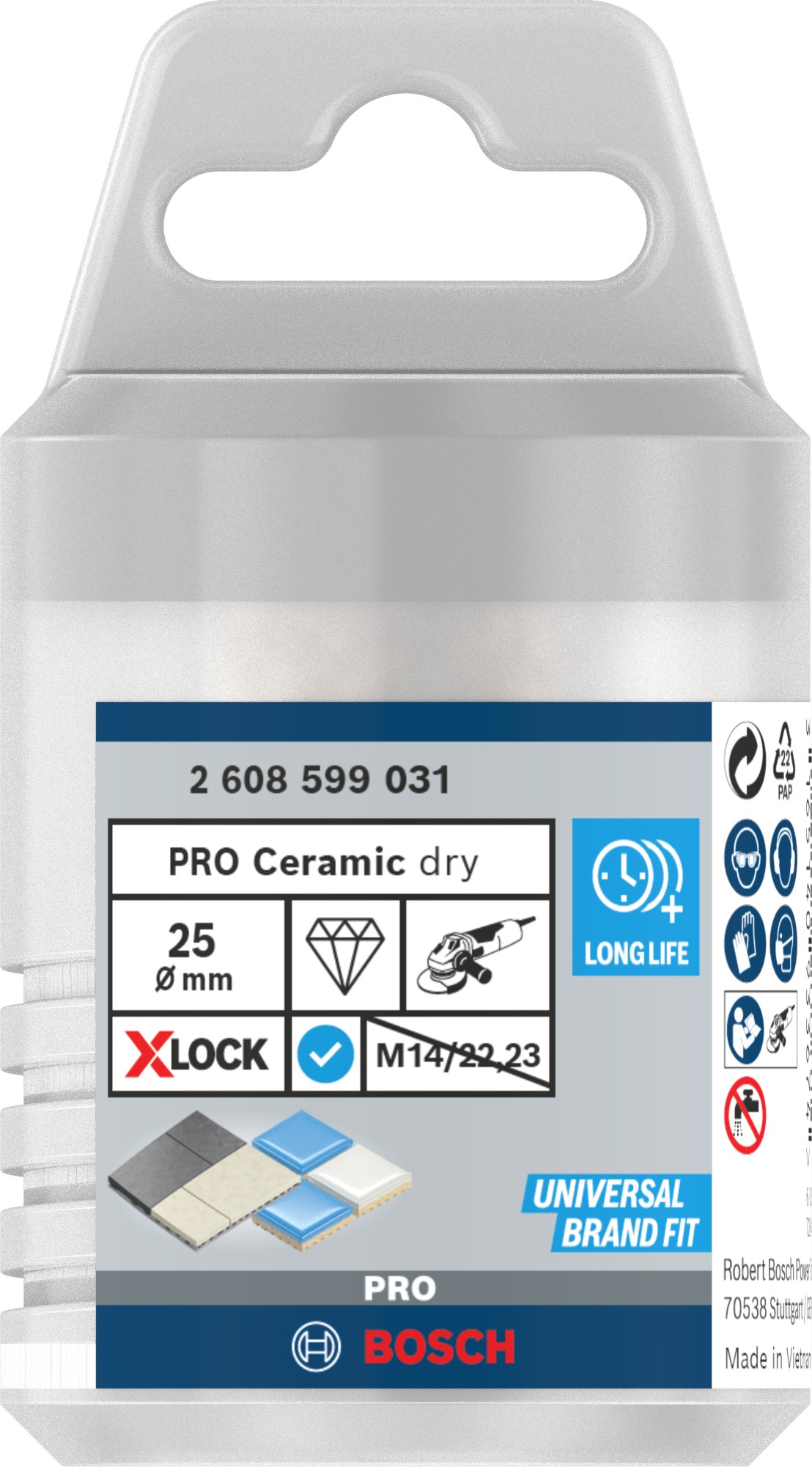 Corona en seco PRO Ceramic dry, 25 x 35 mm, X-Lock