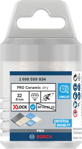 PRO Ceramic dry Core Cutter, 32 x 35 mm, X-Lock