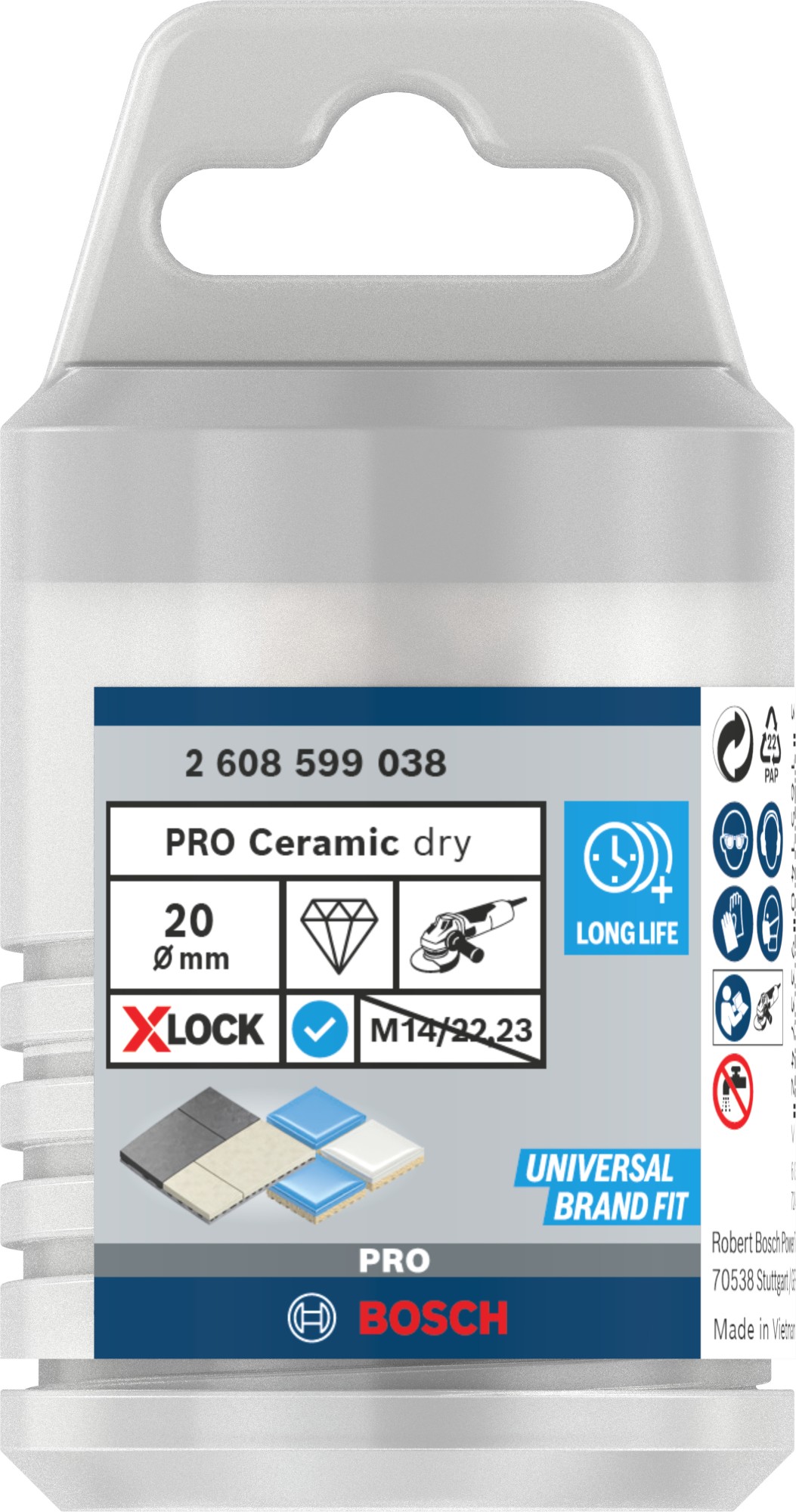 Corona en seco PRO Ceramic dry, 20 x 35 mm, X-Lock