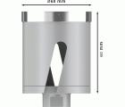 PRO Socket Core Cutter dry, 68 x 60 mm, rosca M16