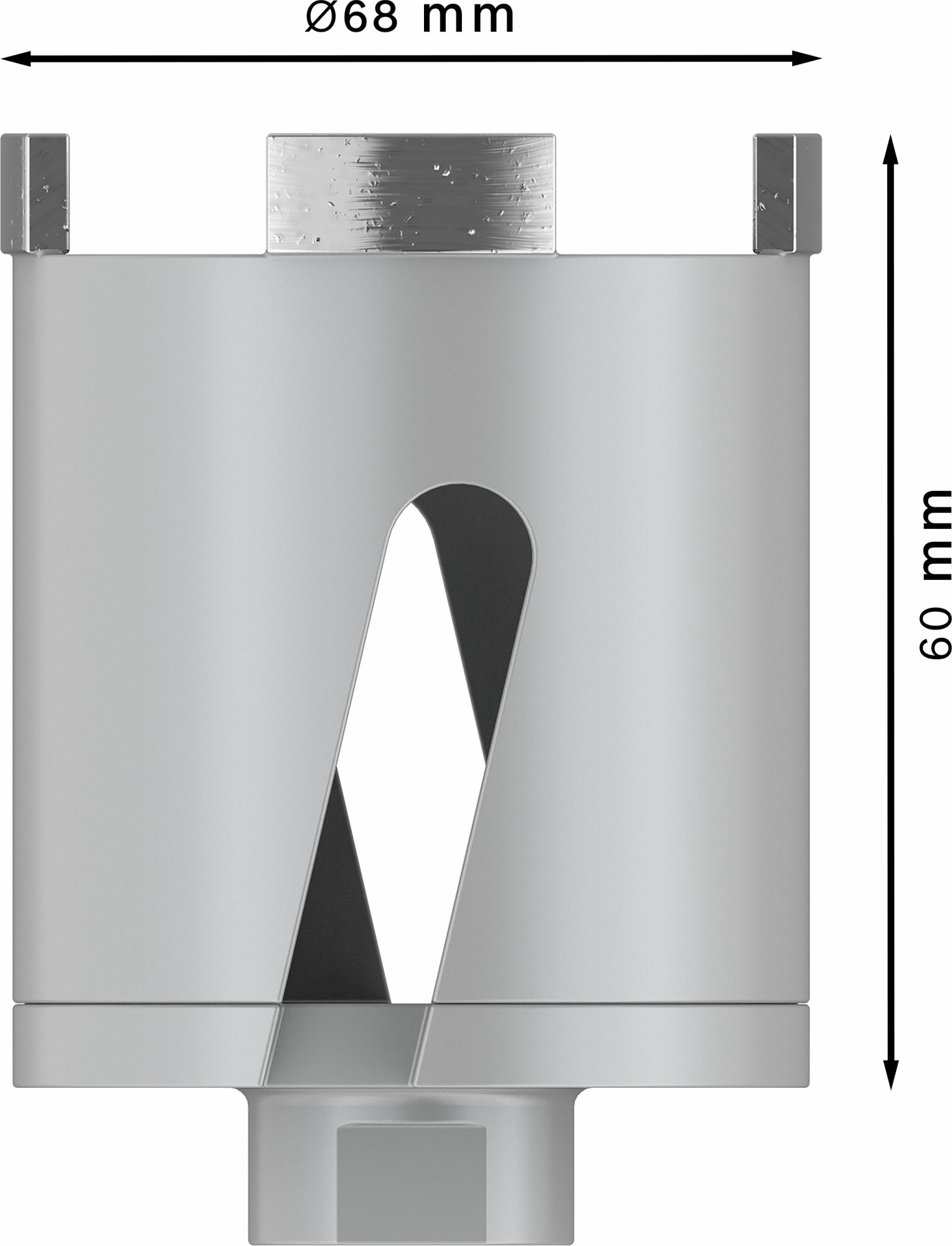 PRO Socket Core Cutter dry, 68 x 60 mm, rosca M16