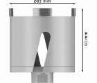 PRO Socket Core Cutter dry, 82 x 60 mm, rosca M16