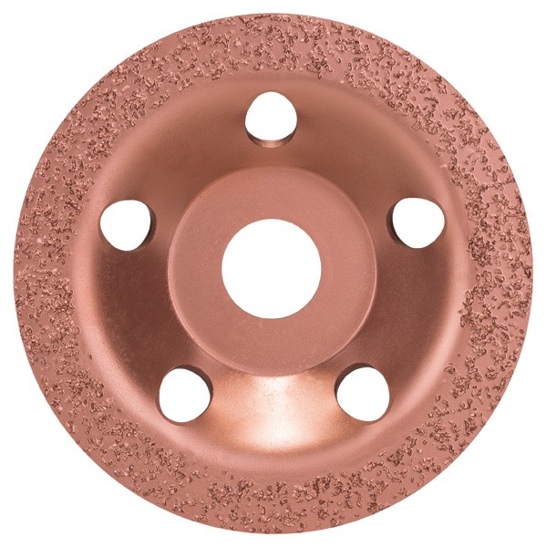 Vaso de amolar de metal duro. 115 x 22,23 mm; fino, plano