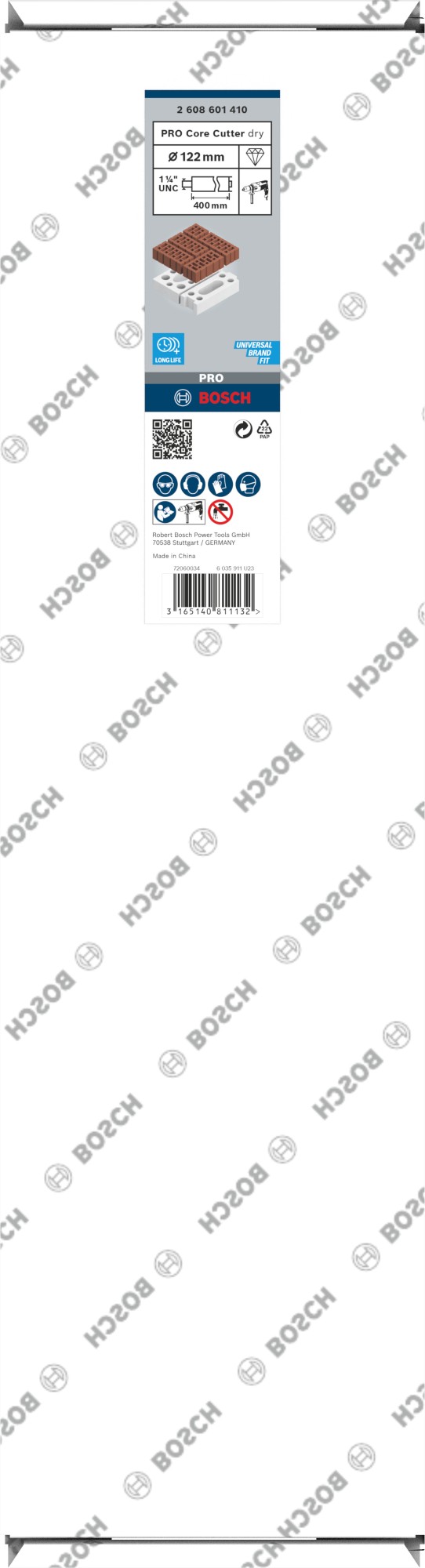 PRO Core Cutter dry, 122 x 400 mm, 1 1/4" UNC