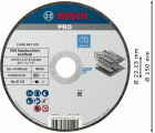 Disco de corte abrasivo PRO Stainless Steel and Metal, 150 x 1,6 x 22,23 mm, recto