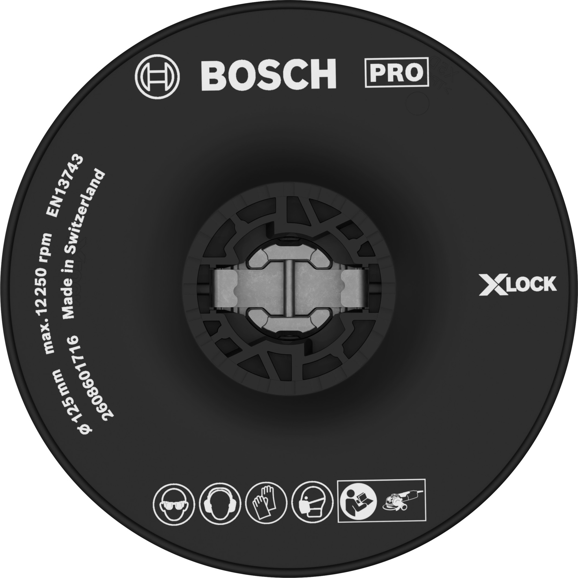 Plato de soporte duro PRO, 125 mm, X-Lock