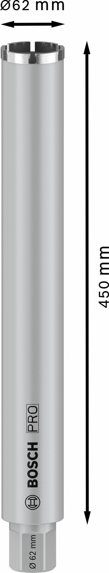 PRO Core Cutter wet, 62 x 450 mm, 1 1/4" UNC