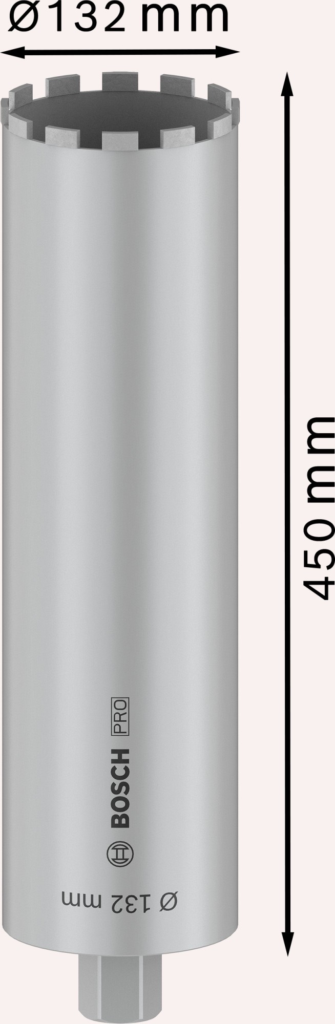 PRO Core Cutter wet, 132 x 450 mm, 1 1/4" UNC