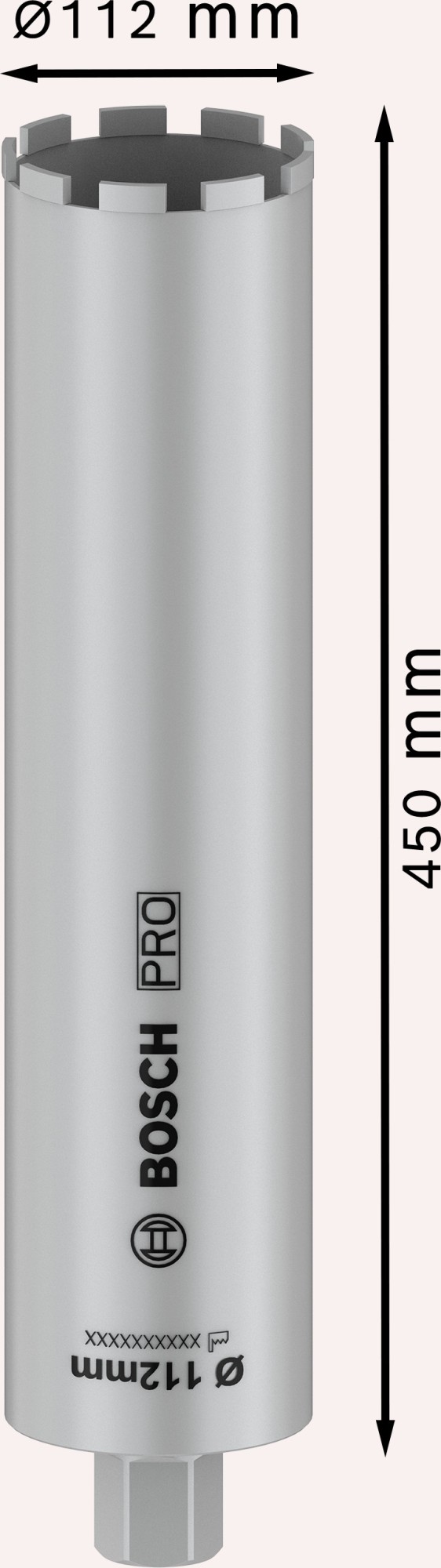 PRO Core Cutter wet, 112 x 450 mm, 1 1/4" UNC