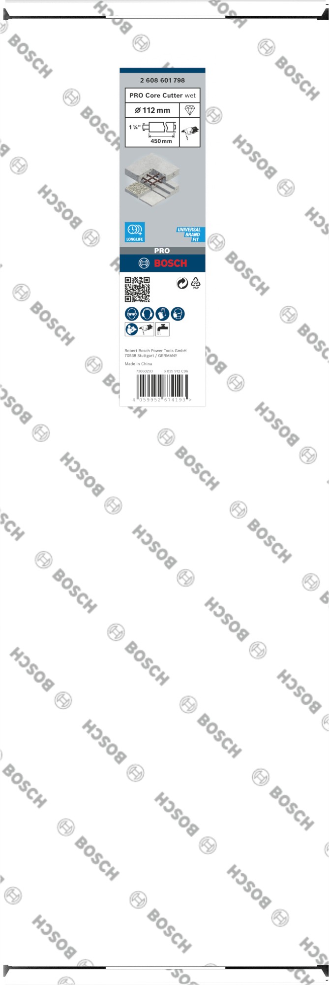 PRO Core Cutter wet, 112 x 450 mm, 1 1/4" UNC