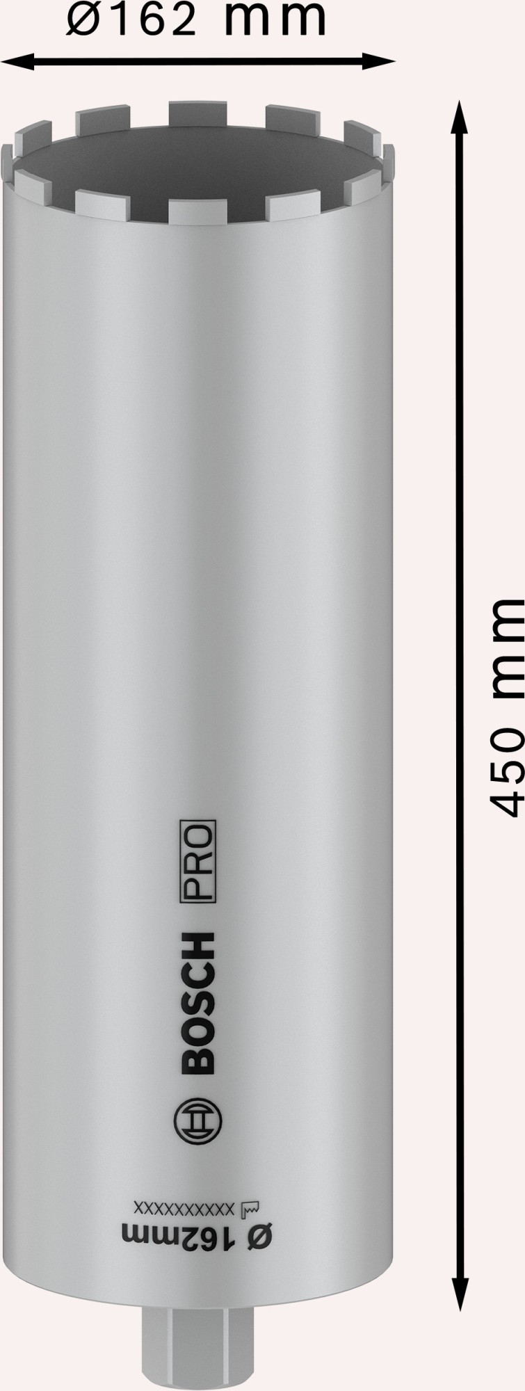 PRO Core Cutter wet, 162 x 450 mm, 1 1/4" UNC