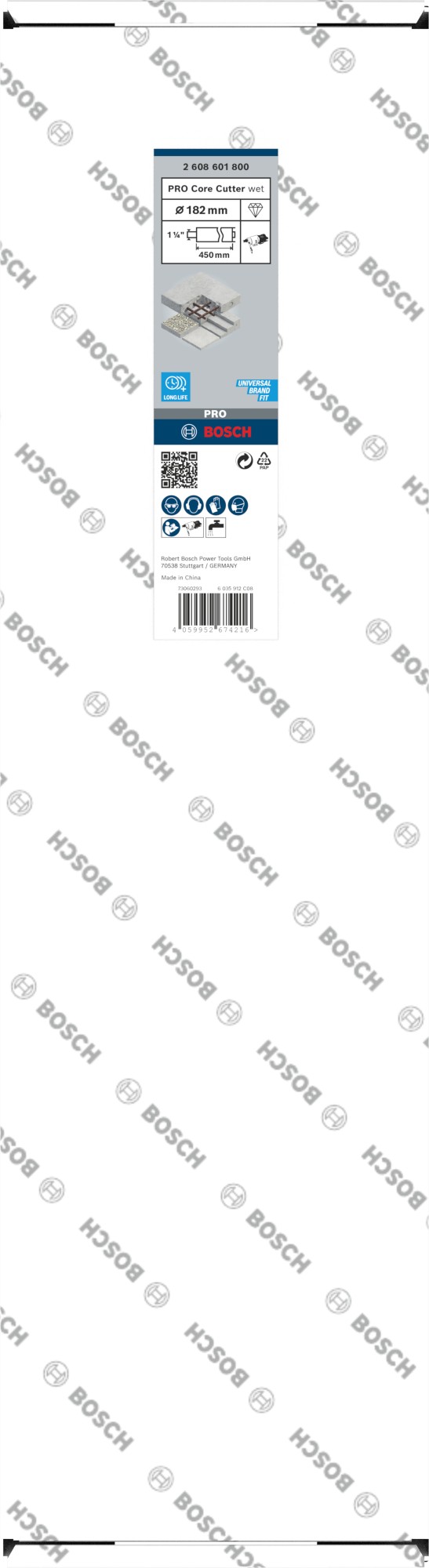 PRO Core Cutter wet, 182 x 450 mm, 1 1/4" UNC