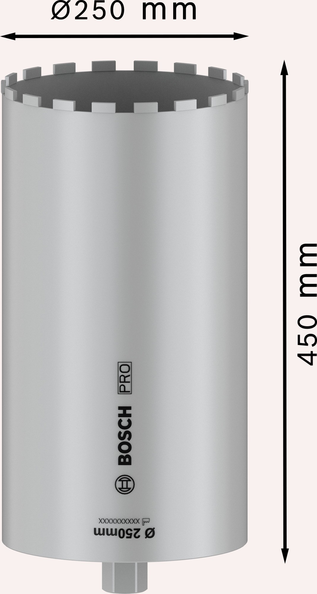 PRO Core Cutter wet, 250 x 450 mm, 1 1/4" UNC