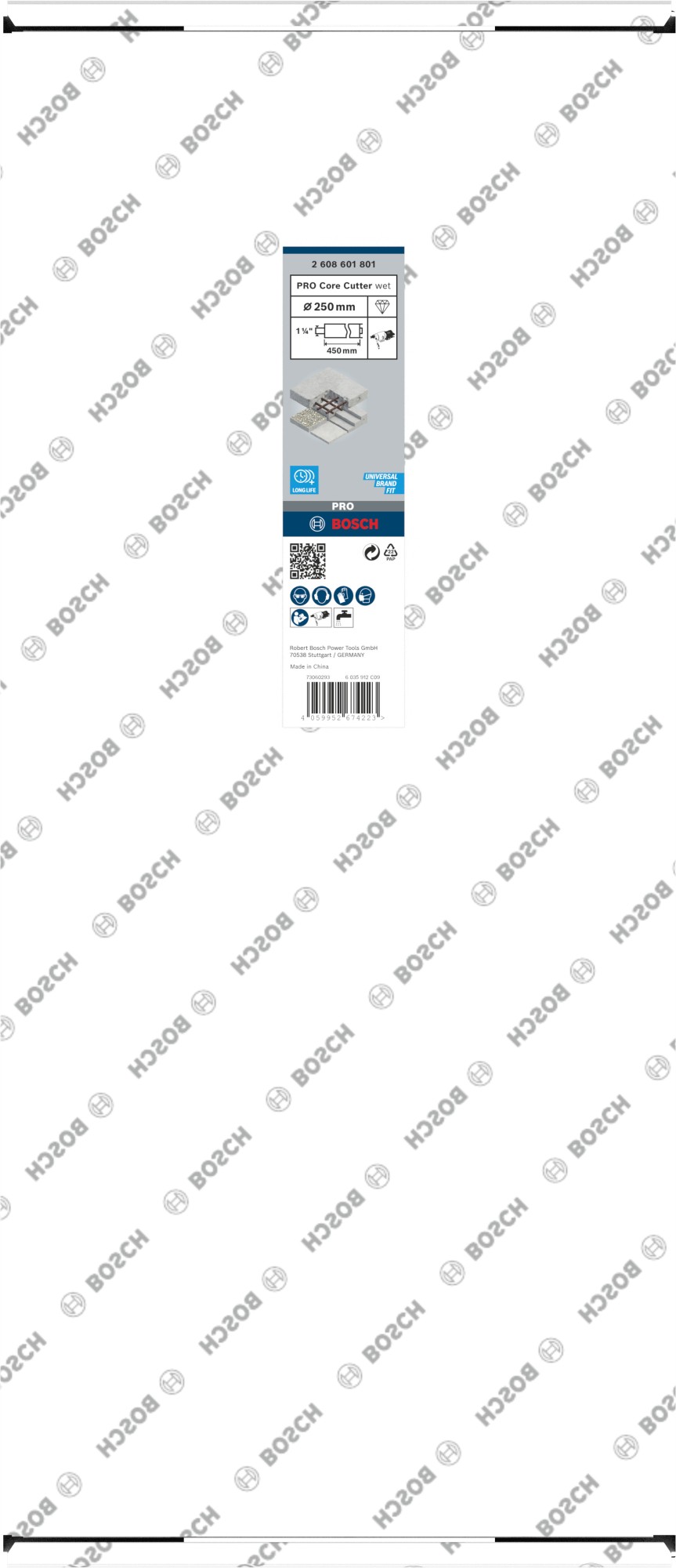 PRO Core Cutter wet, 250 x 450 mm, 1 1/4" UNC