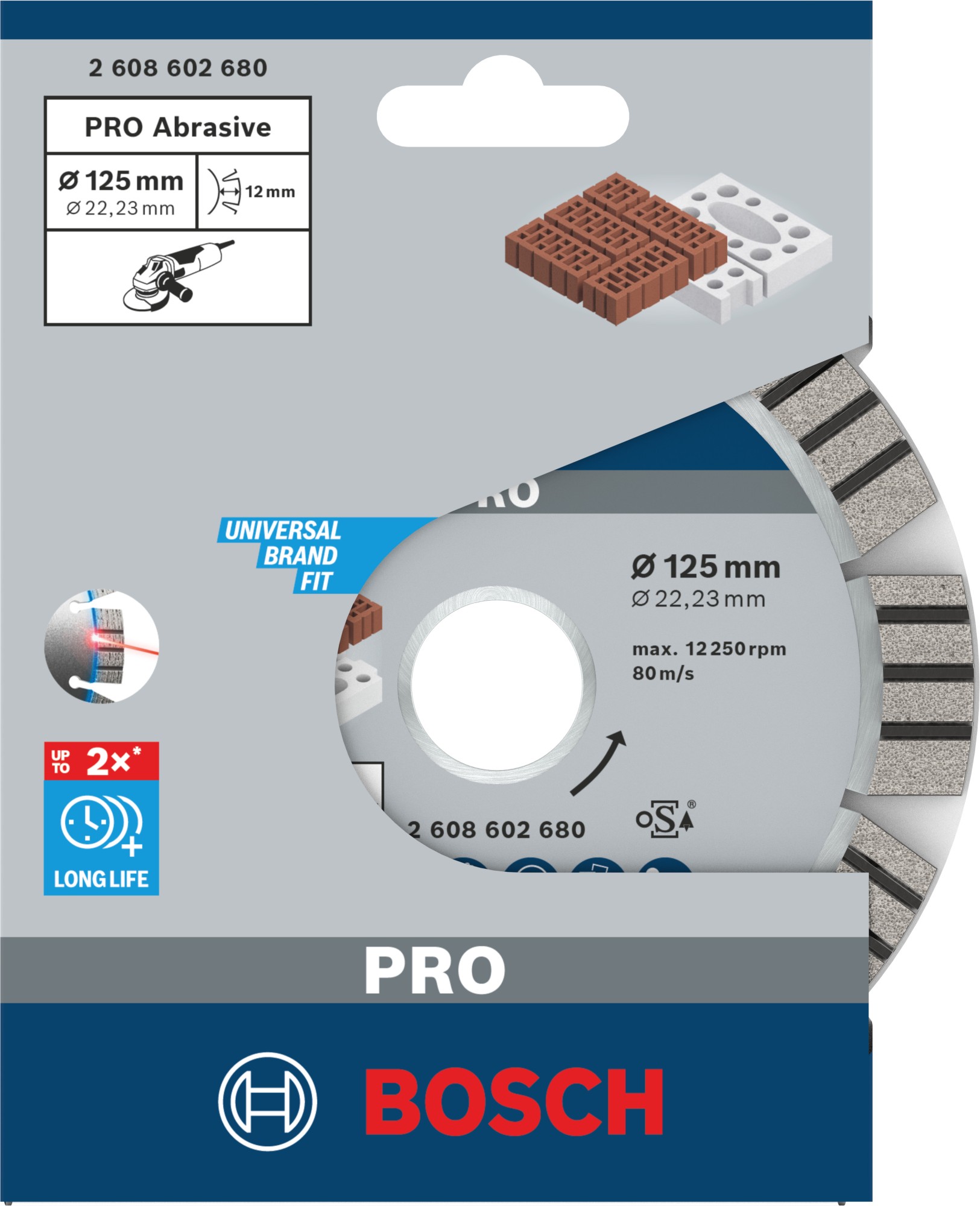 Disco de diamante PRO Abrasive, 125 x 22,23 mm