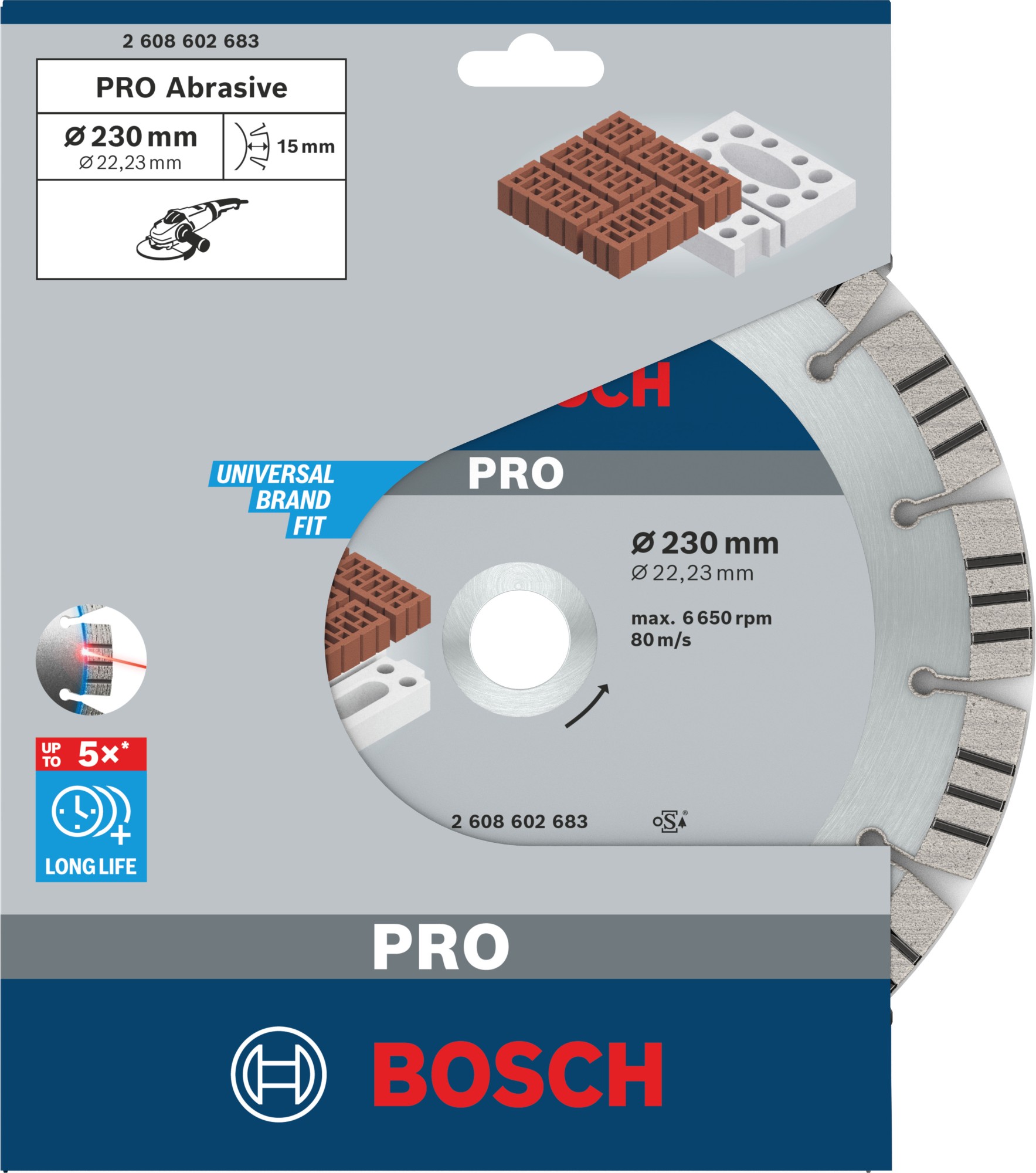 Disco de diamante PRO Abrasive, 230 x 22,23 mm