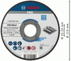 Disco de corte abrasivo PRO Metal, 115 x 2,5 x 22,23 mm