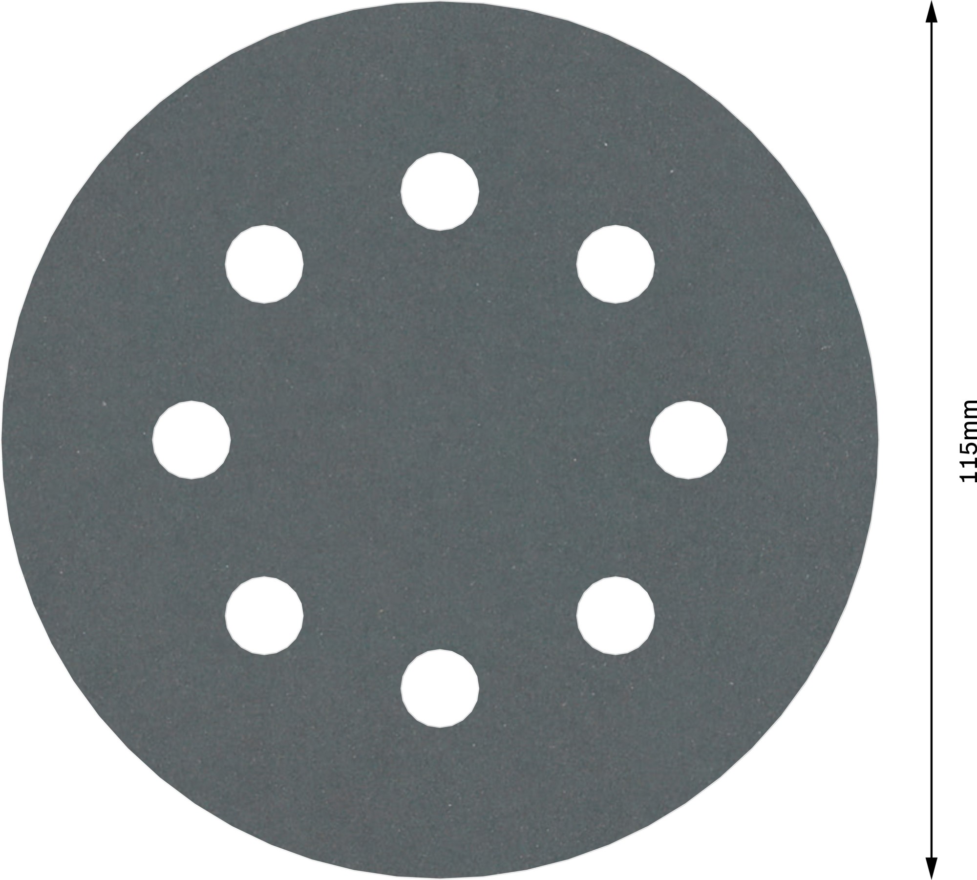 Disco de lija PRO F355, 115 mm, G600, 5 unidades