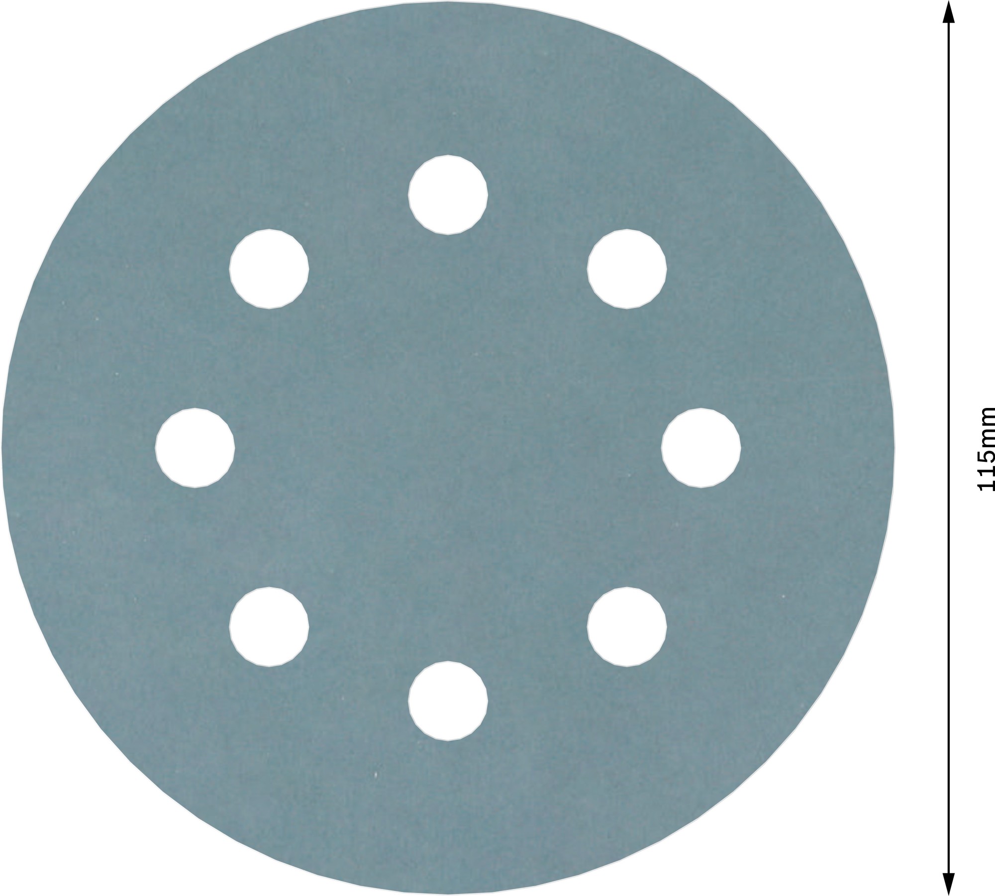 Disco de lija PRO F355, 115 mm, G1200, 5 unidades