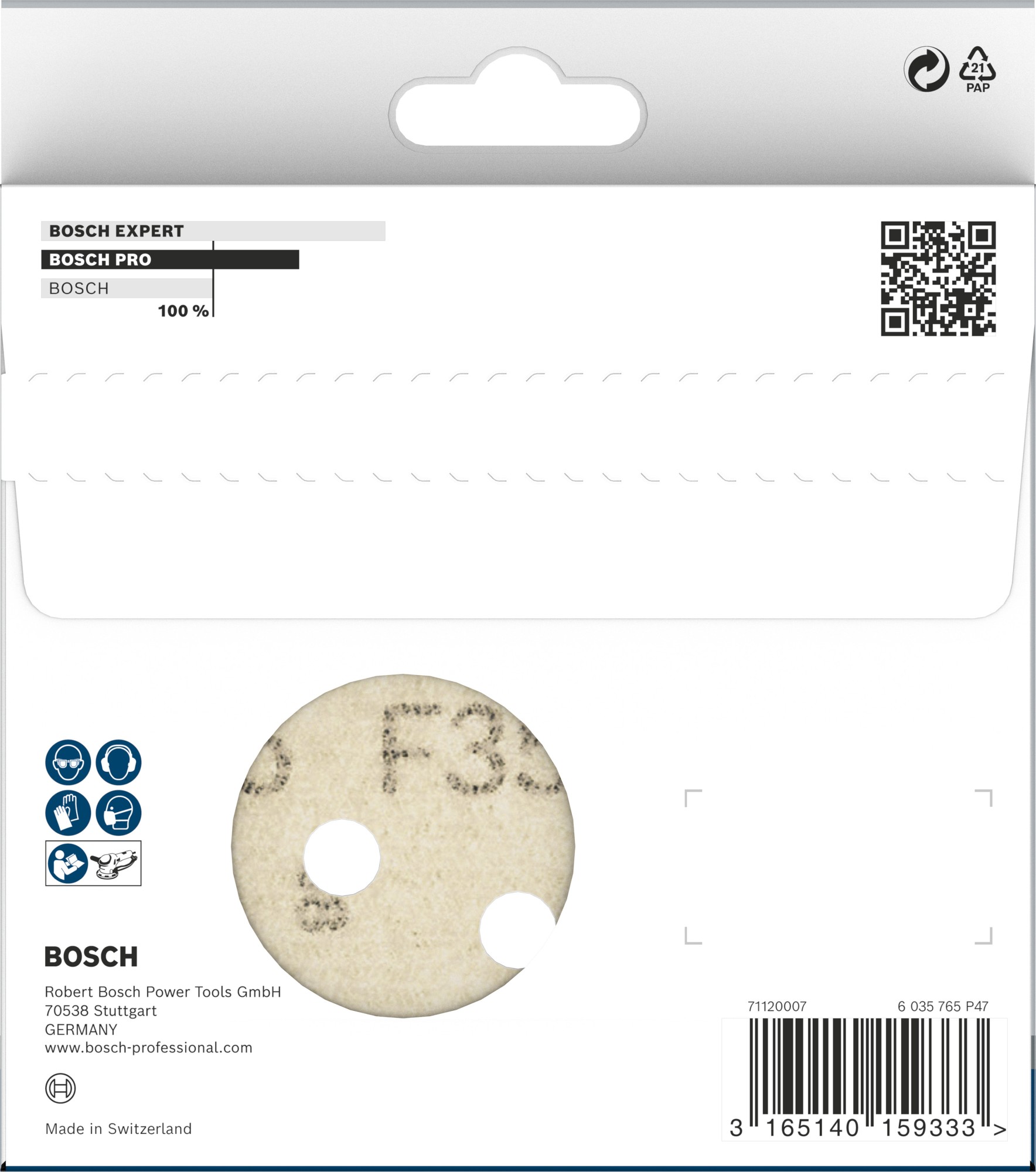 Disco de lija PRO F355, 125 mm, G80, 5 unidades