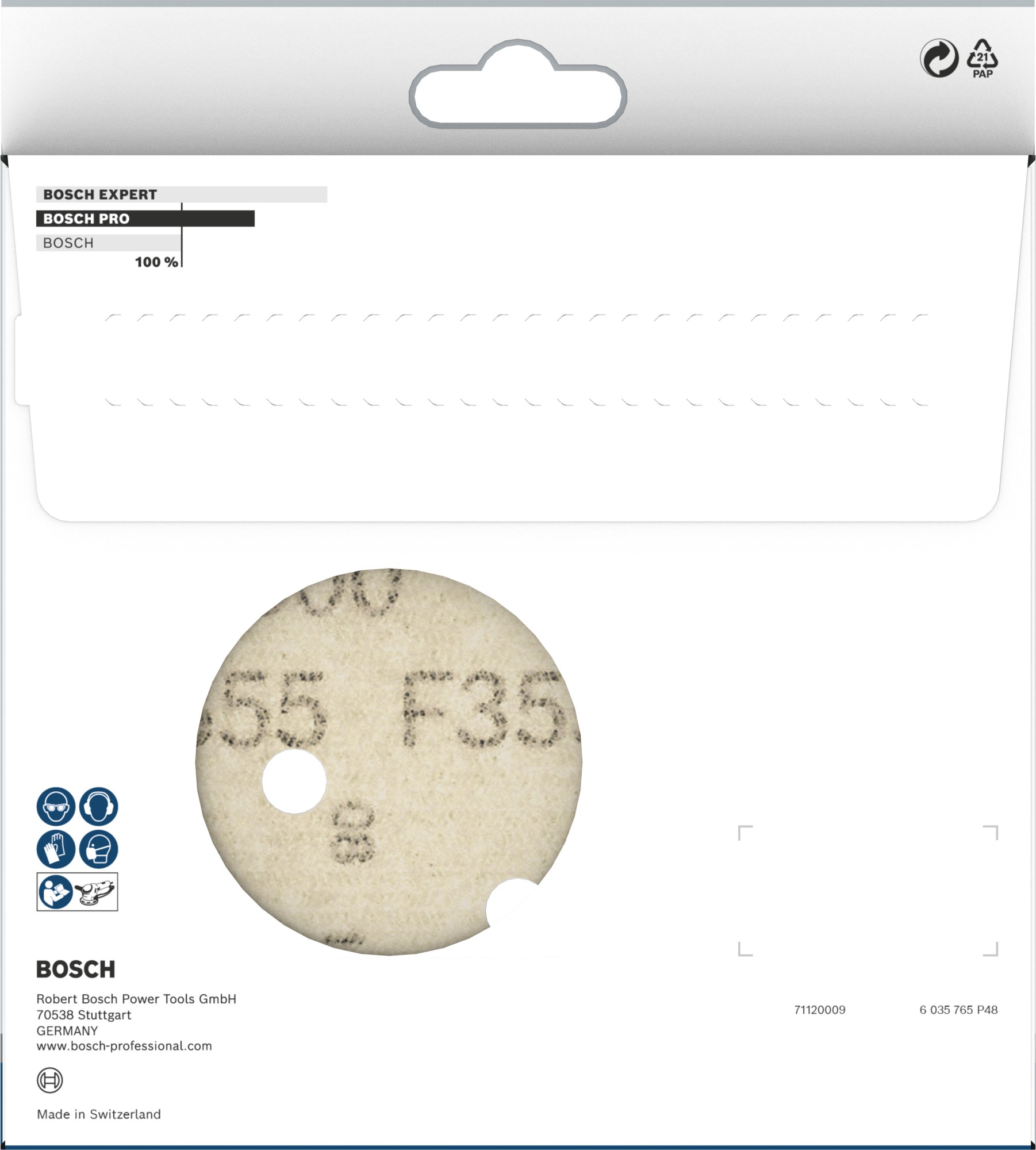 Disco de lija PRO F355, 150 mm, G600, 5 unidades