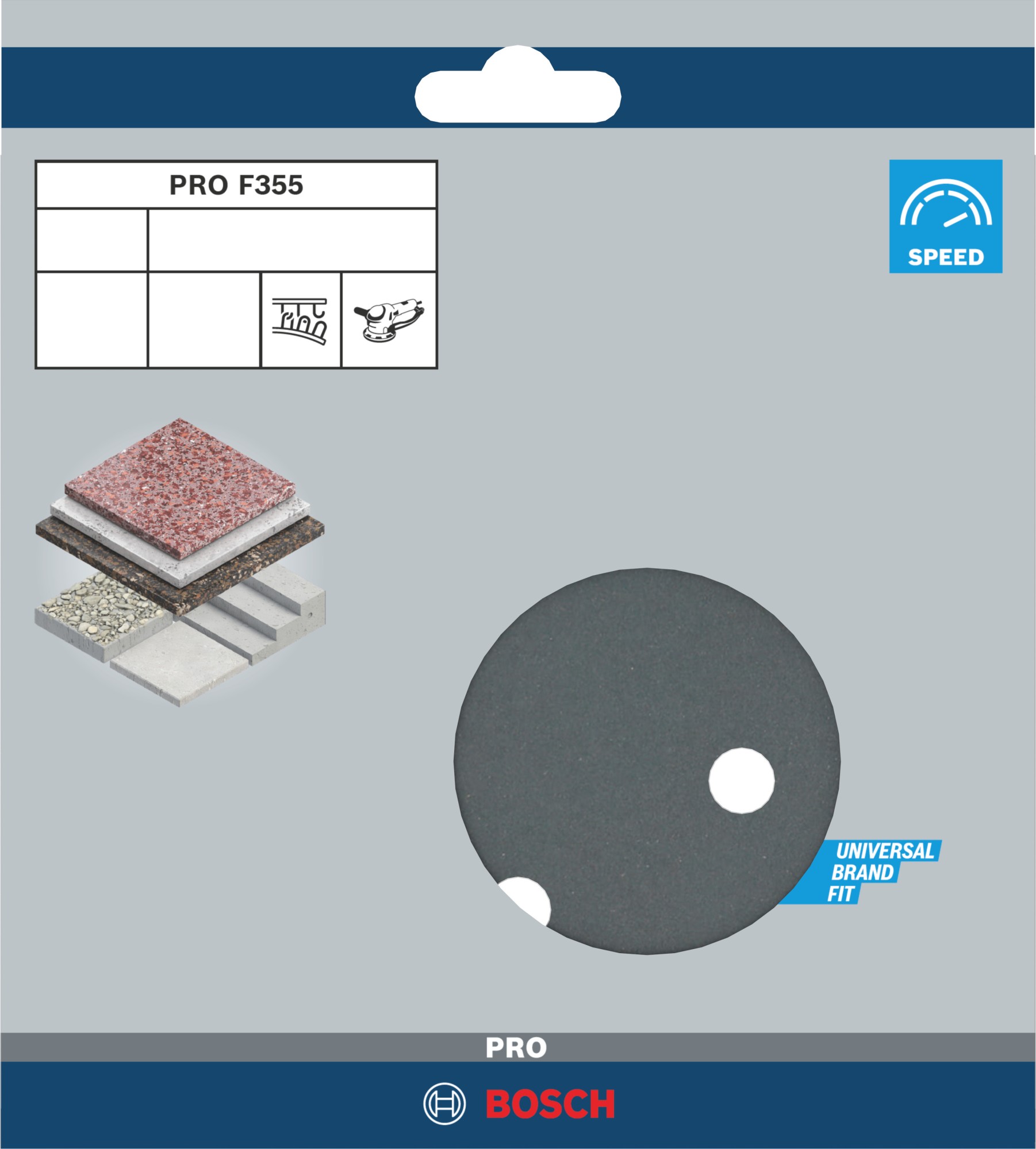 Disco de lija PRO F355, 150 mm, G600, 5 unidades