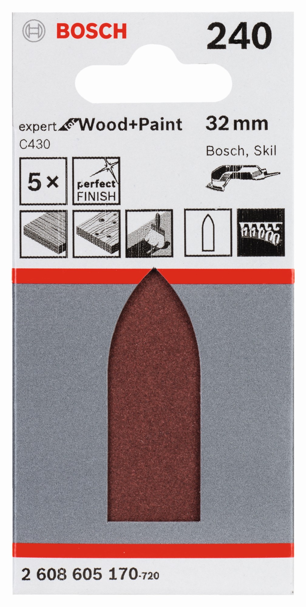 Hoja de lija C430, paquete de 5 uds.