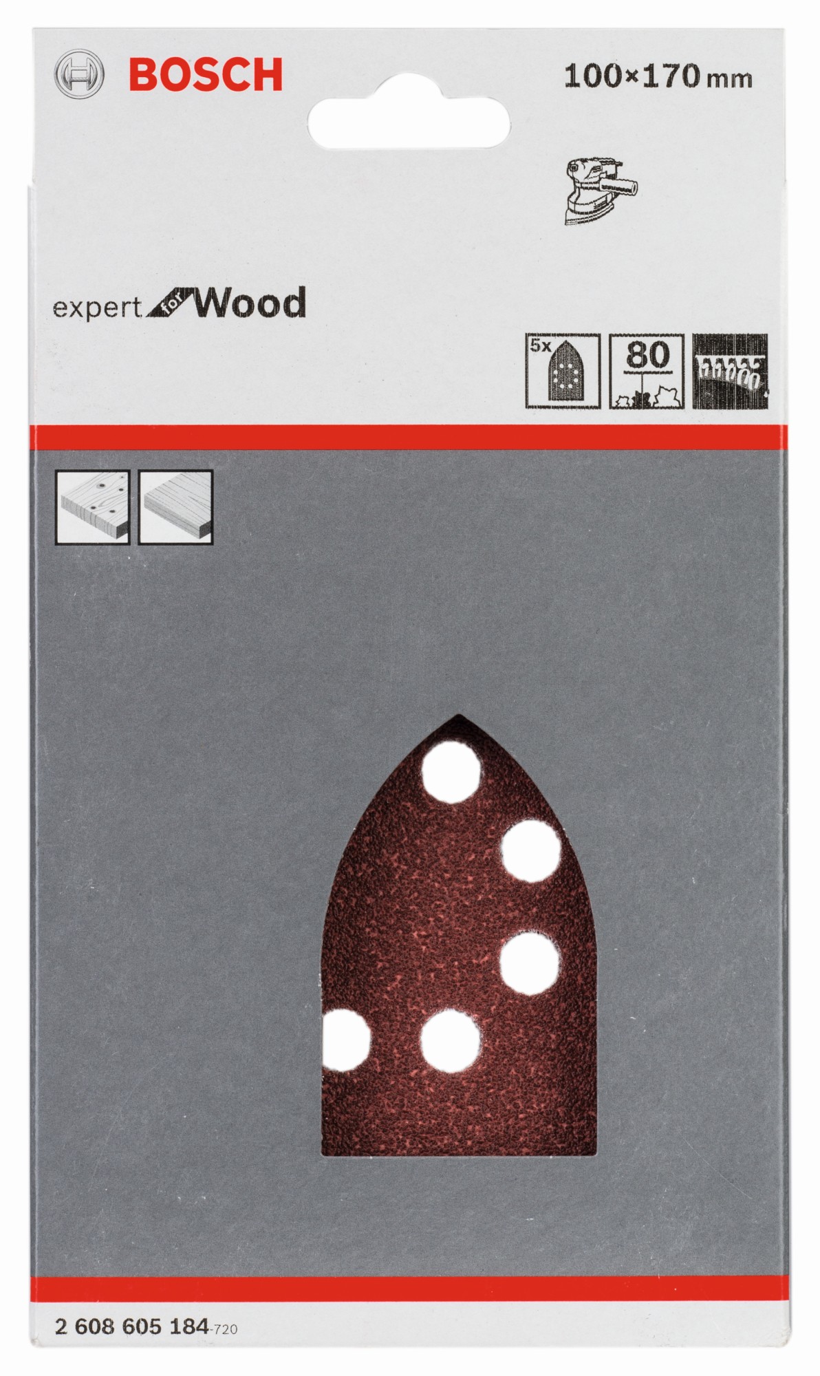 Estuche de 5 hojas de lija C430