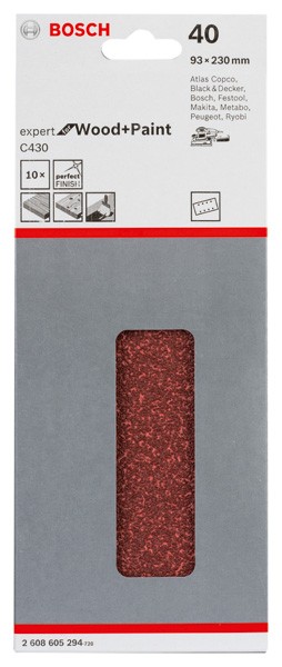 Hoja de lija C430, paquete de 10 uds.