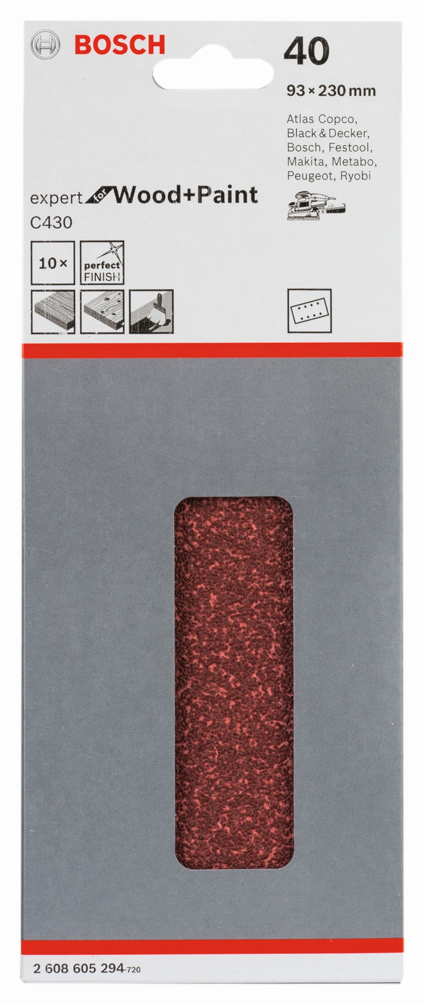 Hoja de lija C430, paquete de 10 uds.